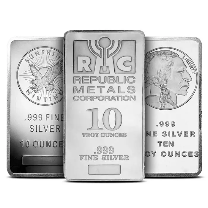 How big is 10 ounces of silver?