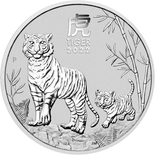 What's the total mintage of the 1 kilo tiger silver coin?