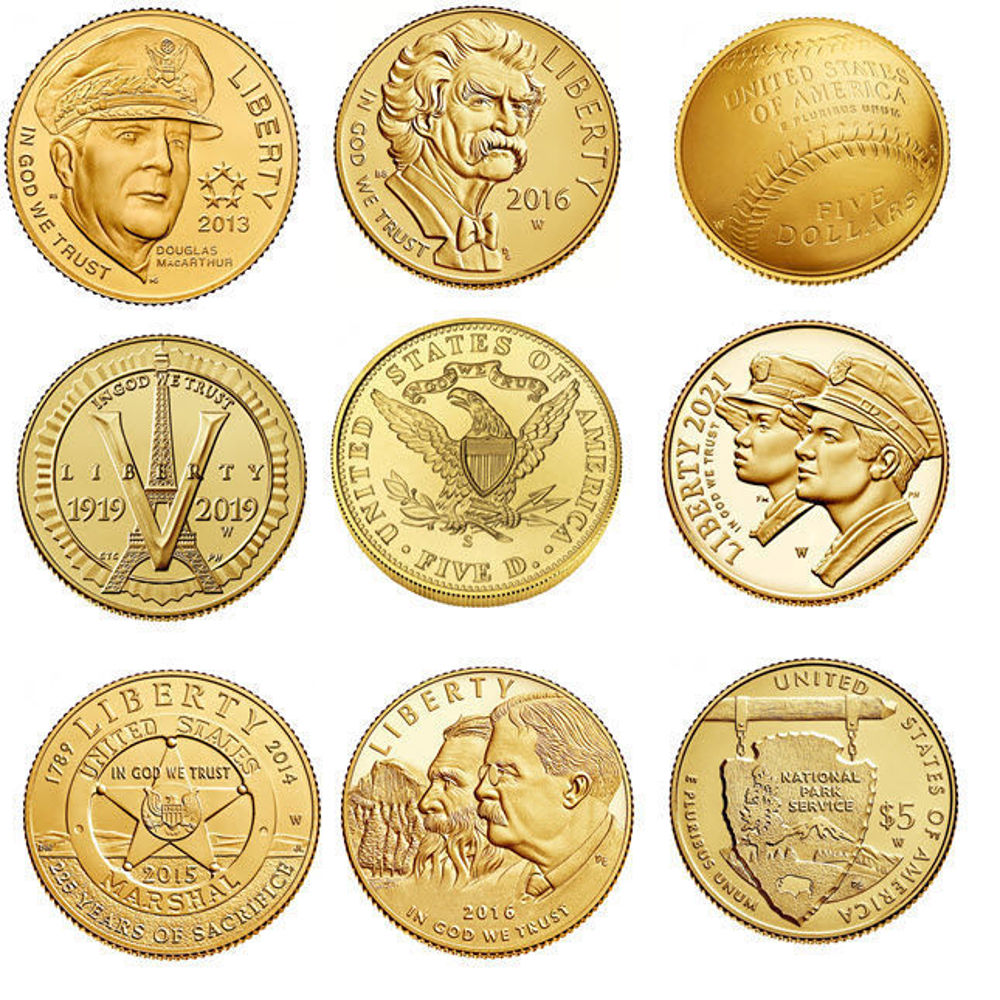 $5 US Mint Commemorative Gold Coin (BU or Proof) Questions & Answers
