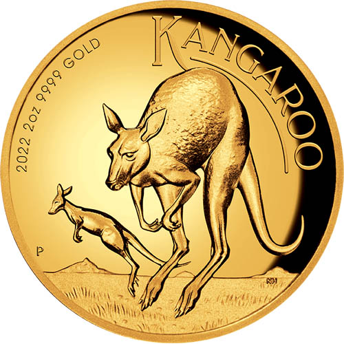 How many Australian gold kangaroo coins were minted?