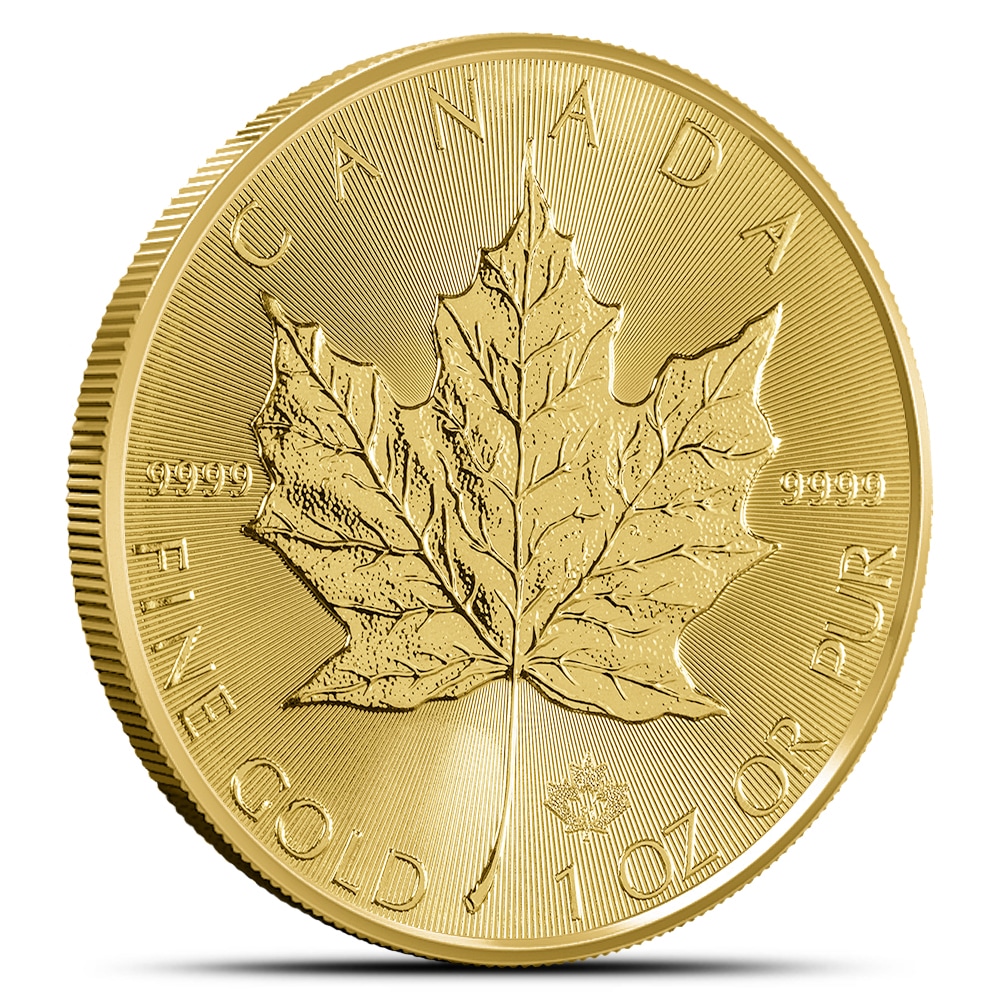 How much is a 1 oz Canadian gold maple leaf coin worth?
