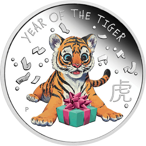 2022 1/2 oz Proof Colorized Tuvalu Silver Lunar Baby Tiger Coin (Box + CoA) Questions & Answers