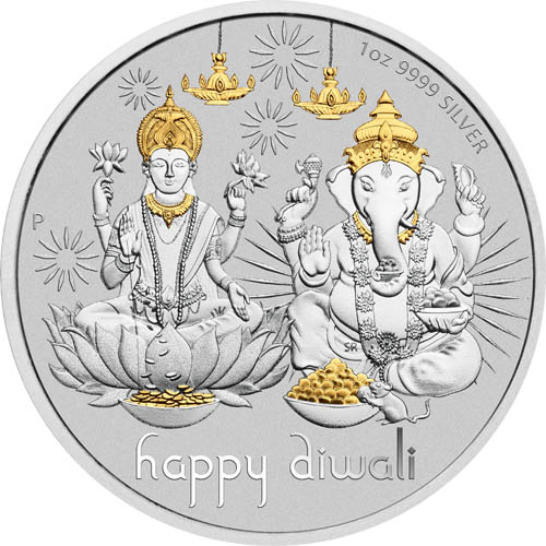 What is a Diwali silver coin?